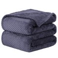 thumbnail image 1 of Unique Bargains Luxury Fleece Bed Blanket Woven Mesh, 1 of 10