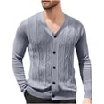 thumbnail image 1 of WRKEKC Men's Lightweight Casual Jacket Hoodless Design Long Sleeve Versatile Outerwear Coat for Everyday Urban Commute and Smart Casual Wear in Solid Color Gray XL, 1 of 7