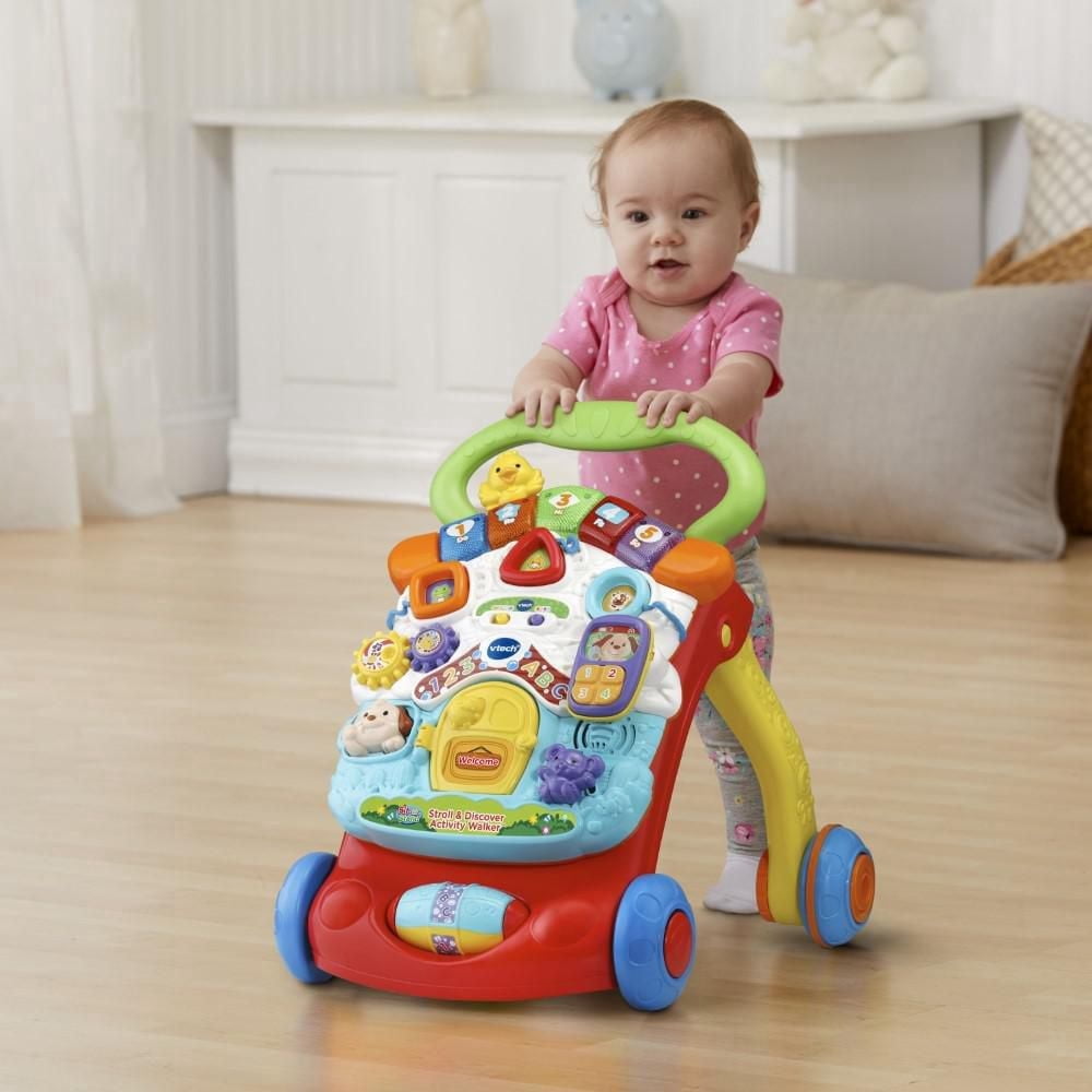 VTech Super trotteur parlant , Rouge,  Jouet évolutif pour bébés et tout-petits - Version anglaise, 9-36 Mois