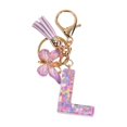 thumbnail image 1 of lionlar Resin Keychain Ornaments Girls English Alphabet Keyring Keychain L L, 1 of 9