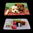 thumbnail image 3 of Lovely Two Dogs Latch Hook Kits Rugs Latch Hook Cushion Kits with Printed Canvas Puppy, 3 of 8