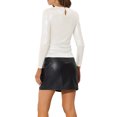 thumbnail image 3 of INSPIRE CHIC Haut pour Femme à Manches Longues Scintillant Pailleté Brillant Métallique Hauts m Blanc, 3 of 6