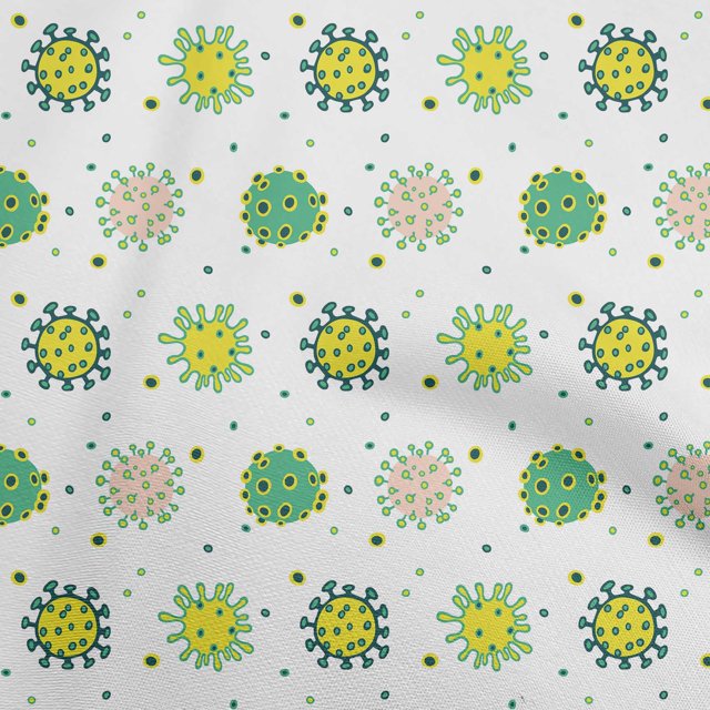 oneOone Tissu Jersey Coton Vert Matériel de Robe Médicale Tissu Imprimé Tissu au Mètre 58 Pouces de Large
