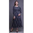 thumbnail image 2 of Bimba Robe Maxi à Volants pour Femmes, Teinture sur Nœuds, Manches Bishop, Col Rond, Taille Smockée - Grand, 2 of 5