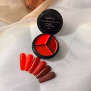 mtvxesu Nail Polish Three Color Solid Glue Nail Polish Cream Glue Japanese Canned Fashion Color Nail Art Sale