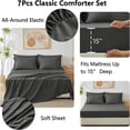 thumbnail image 4 of Sleepdown 5-Piece Twin Bed in a Bag, Dark Grey Bedding Set with Comforter Sets Twin, 4 of 6