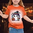 thumbnail image 2 of GDREDA Mignon Halloween T-Shirt à Manches Courtes Imprimé pour Filles Haut Décontracté à Col Rond pour les Festivités d'Automne Rouge, 8-9 Ans, 2 of 4
