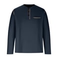 thumbnail image 3 of AherBiu Men's Long Sleeve Polo Shirts Casual Button Basic T-Shirts Soft Lightweight Fall Golf Shirt, 3 of 5