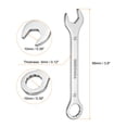 thumbnail image 2 of Uxcell Clé Combinée Mince 10 mm avec Extrémité à 6 Points et Extrémité Ouverte Inclinée de 15°, 2 of 7