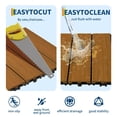 thumbnail image 4 of Garvee 48-Pack 12"x12" Interlocking Deck Tiles | 48 Sq. Ft All-Weather Patio Flooring, Teak, 4 of 8