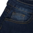 thumbnail image 5 of EOYWHK Mens 100% Denim Shorts Ripped Jean Shorts Stretch Elastic Waist Relaxed Fit Button Zipper Shorts with Pockets, 5 of 5