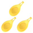thumbnail image 1 of QualitChoice Silicone Spoon Rest Heat Resistant Teabag Tidy Holder Cooking Dish Home Yellow 3Set, 1 of 6