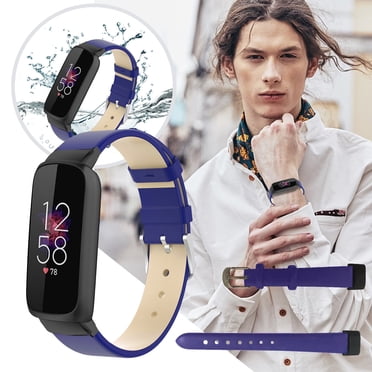 WIFKLSIIPG for Fitbit Luxe- Smart Bracelet Leather Strap Sports Replacement Leathe Strap