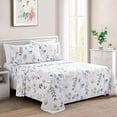 thumbnail image 1 of Marina Decoration Ultra Soft Silky Deep Pocket Rich Printed Bedding Rayon from Bamboo All Season Sheet Set with Pillowcases, Colorful Floral Forest Pattern, 1 of 7