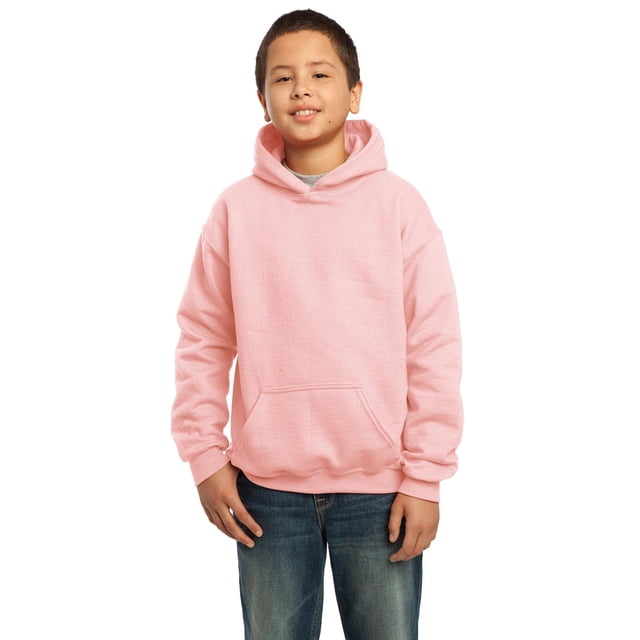 Gildan Boys Long Sleeve Front Pouch Pocket Hooded Sweatshirt. 18500B