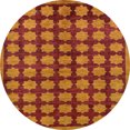 thumbnail image 1 of Ahgly Company Tapis d'Intérieur Ronds Abstraits Rouges Abstraits pour Aire, 3 Pieds Rond, 1 of 6