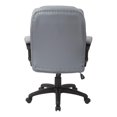 thumbnail image 4 of Charcoal Gray Faux Leather Manager's Chair with Padded Arms, 4 of 6