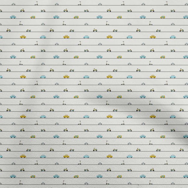 oneOone Velvet Off White Fabric Transport Sewing Material Print Fabric By The Yard 58 Inch Wide