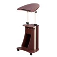 thumbnail image 1 of Pemberly Row Chariot pour Ordinateur Portable à Roulettes Assis-Debout avec Rangement, Couleur Chocolat, 1 of 8