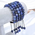 thumbnail image 2 of ORUYROP Massive Beads Natural 8mm Gemstone Bracelets Healing Power Crystal Macrame Adjustable 7-9 Inch, 2 of 5