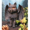 thumbnail image 1 of Winged Cat Gargoyle With Vampire Fangs Glowing Eyes Votive Candle Holder Statue, 1 of 10
