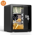 thumbnail image 1 of kavey 2.0 Cub Safe Box with Key Lock, Steel Security Lock Box with Solid Bolts & 2 Adjustables Shelves, Large Money Safe with Ammo Storage for Home Vaulables, 1 of 7