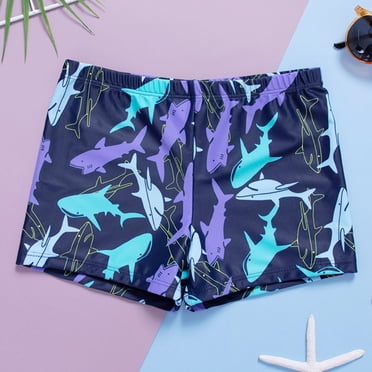 IROINID Maillots de Bain pour Enfants 4-12 Ans Garçons et Adultes Maillots de Bain Européens et Américains Imprimés Violet 10Y