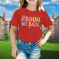 thumbnail image 2 of PMVFHDE Hauts Fille Hauts Filles T-Shirts Graphiques pour Fille Hauts Filles T-Shirts Enfants Rentrée des Classes Graphique Manches Courtes Col Rond T-Shirt Lumineux et Confortable pour Garçons et Filles Rouge,12-13 Ans, 2 of 4