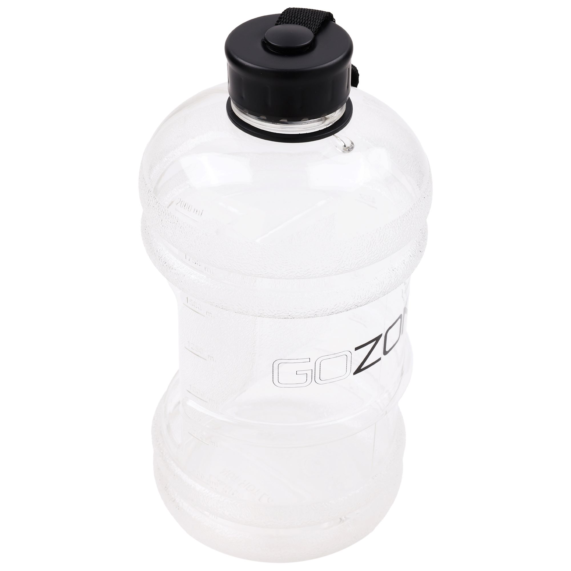 GoZone Pichet à Bouteille d'eau, Pichet à eau de Sport d'un Demi-gallon avec Poignée de Transport, Transparent, 64 oz