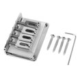 thumbnail image 2 of Guitare Électrique Chevalet 4 Cordes Métal Fixe Hardtail Selle Instruments de Musique Accessoires avec Ensemble d'Outils GA904 Argent, 2 of 14