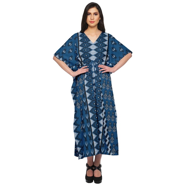 Moomaya Kaftan de Plage, Paréo de Bikini, Robe Longue Maxi Caftan pour Femmes