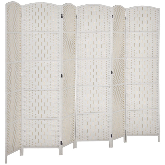 HOMCOM 6 Panel Folding Room Divider Privacy Screen Indoor Home Decoration