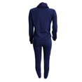 thumbnail image 4 of Innerwin Jogger Set Draped Neck Ladies Two Piece Outfit Sports Long Sleeve Loose Fit Sweatsuits Colorful Blue XL, 4 of 9