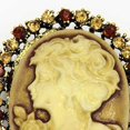 thumbnail image 2 of New Style Party Queen Lady Vintage Victorian Design Cameo Bronze Brooch Pin, 2 of 5