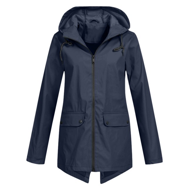 Birdeem Veste Décontractée pour Femmes, Extérieure, Grande Taille, à Capuche, Coupe-Vent, Ample