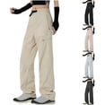 thumbnail image 2 of QATAINLAV Pantalon Cargo de Randonnée pour Femmes Léger Résistant à l'Eau Séchage Rapide Pêche Voyage Travail Pantalon avec Poches Zippées Gris Foncé TTG Cadeaux pour Filles, 2 of 6