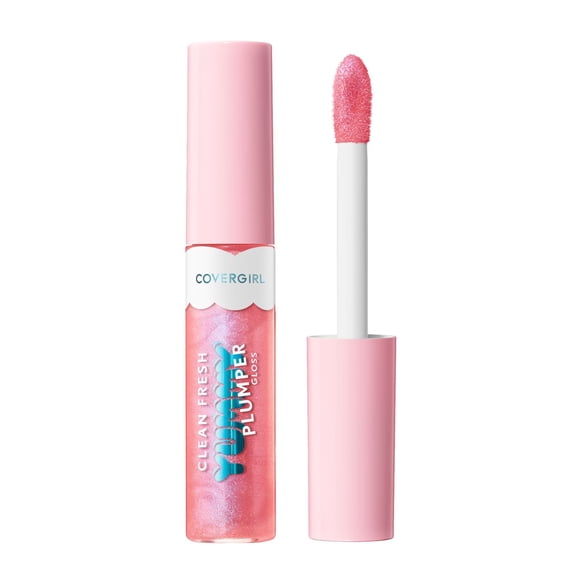 COVERGIRL Clean Fresh Yummy Gloss, Brillant repulpant, Brillant à lèvres, Végétalien, Repulpant et volumateur, Facile à appliquer, Saveur menthe