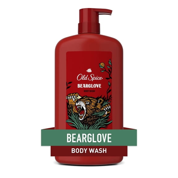 Old Spice Body Wash for Men, Bearglove, Long Lasting Lather