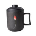 thumbnail image 1 of GUOOL Serenable Chinese 3 in 1 Porcelain Ceramic Tea Mug with Infuser & Lid, Tea Mug 3, 1 of 9