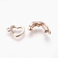 thumbnail image 2 of HLONK 5Set Brass Micro Pave Cubic Zirconia Fold Over Clasps Flat Round Clear Real Platinum Plated 32mm Inner  4.5mm, 2 of 3