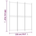 thumbnail image 4 of vidaXL 3-Panel Room Divider Anthracite 150x180 cm Fabric, 4 of 5