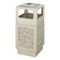 thumbnail image 1 of Scranton & Co Poubelle en Plastique à Panneau d'Agrégat de 38 Gallons, Beige, 1 of 2