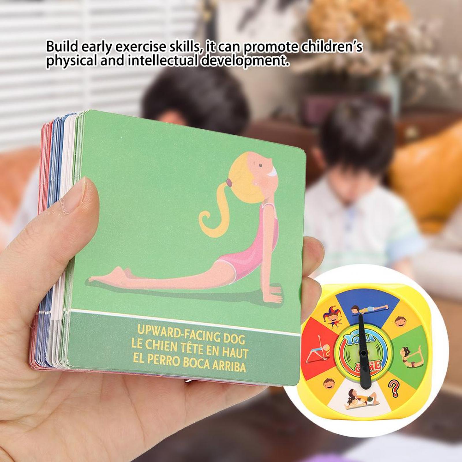 Sonew Yoga Pose Game Cards, Interactive Yoga Pose Game,Yoga Pose Kids Cards Interactive Game for Parents and Children