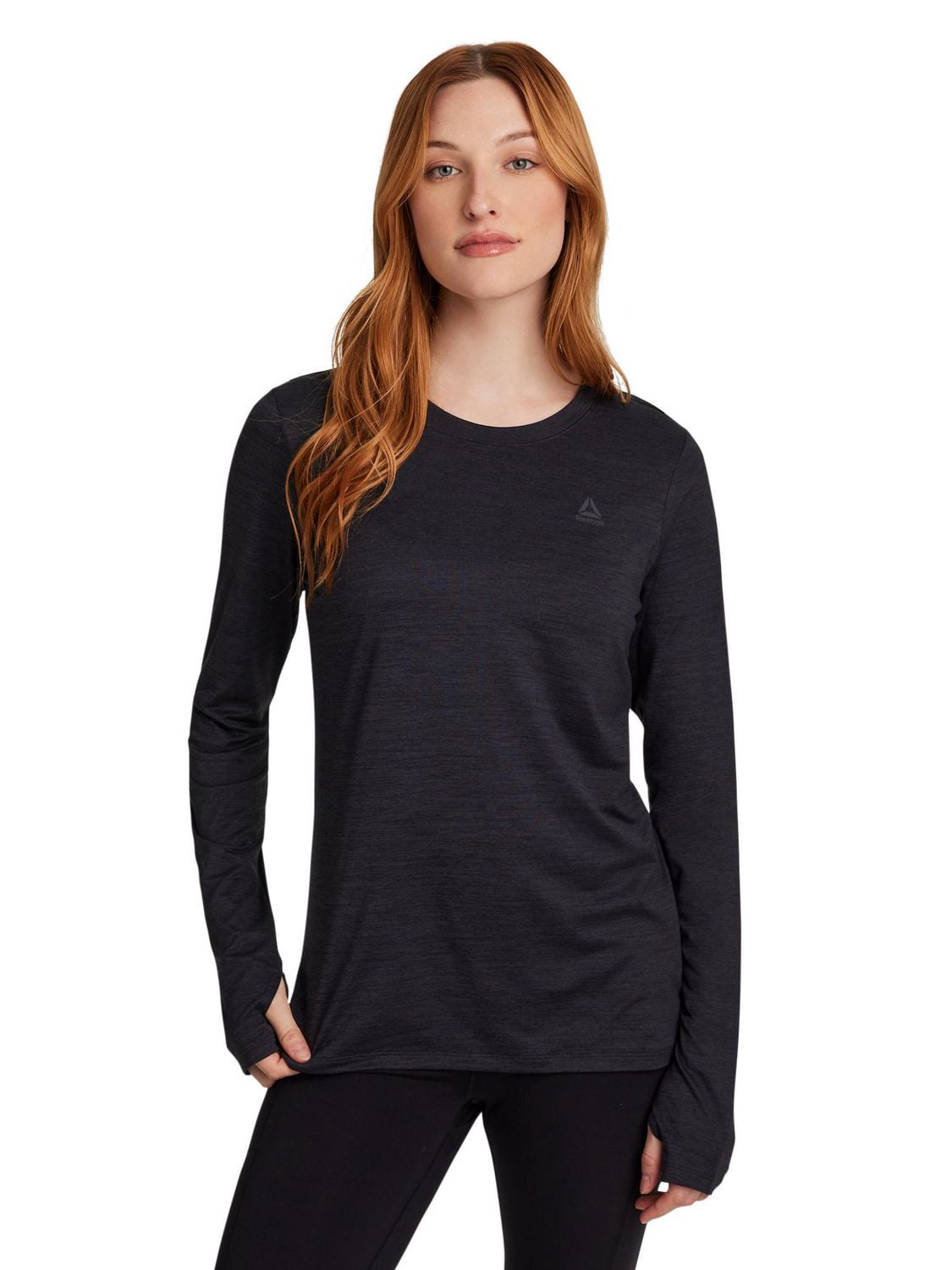 Reebok Chandail de performance à manches longues en tricot Legacy Core pour femmes