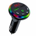 thumbnail image 2 of Dvkptbk Bluetooth FM Transmitter for Car 7 Color LED Light Bluetooth Car Adapter with 5V/3.1A Charging Handsfree Car Kit with USB Charging Car Charger MP3 Player, 2 of 7