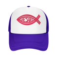 thumbnail image 2 of Yeshua Jesus Christian Trucker Hats Purple One Size Adjustable Snapback Hat, 2 of 5