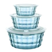 Kilougeis Clearance Food Storage Containers Fruit Box Fruit Containers with Tureen Bowl Clear Plastic Container Plastic Container Sealed Container Cereal Oatmeal Food Box 3pc