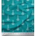 thumbnail image 1 of Soimoi Poly Georgette Fabric Leaves & Floral Block Print Fabric by Yard 42 Inch Wide, 1 of 3