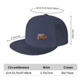 thumbnail image 2 of DouZhe Flat Brim Cap Snapback Hat, Rétro Graffiti Racer Imprime Casquette de Baseball Adulte Bleu Réglable, 2 of 6