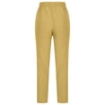 thumbnail image 4 of XZNGL Mode Femmes Été Décontracté Ample Coton et Lin Poche Pantalon Uni, 4 of 7